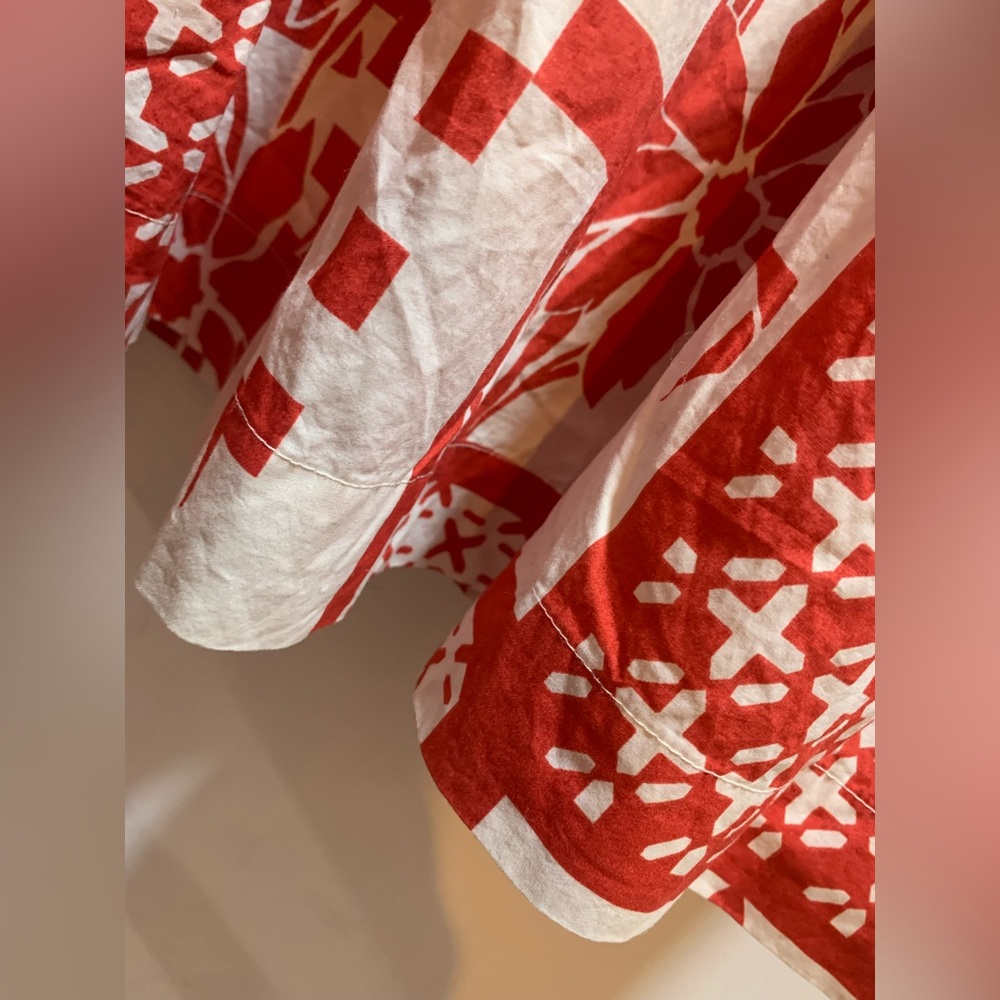 Preowned Anthropologie Maeve Printmaker Poplin Shirt Dress Size L - Picture 12 of 16